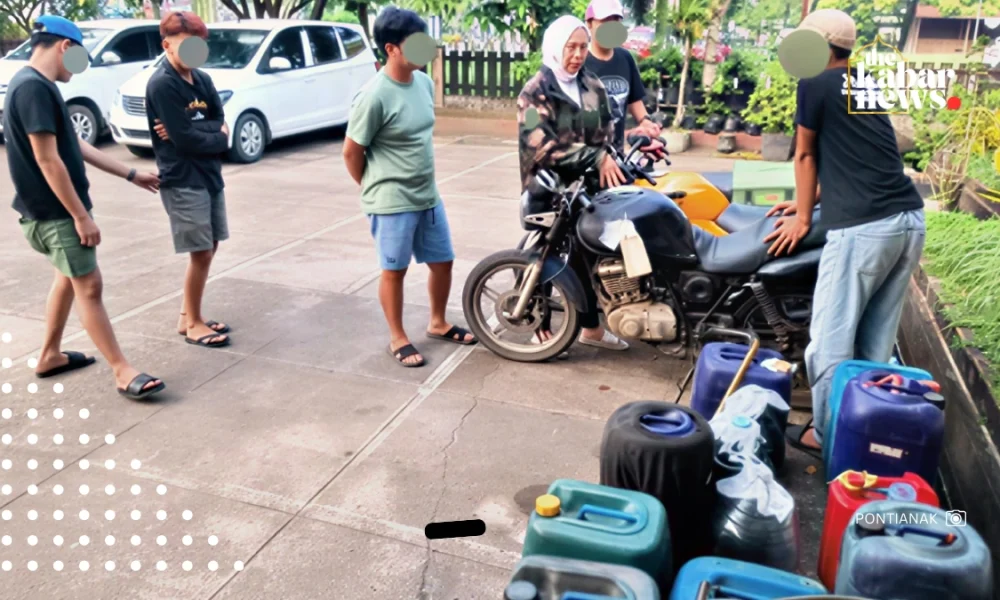 Pontianak Police arrest five men in suspected Pertalite fuel misuse case