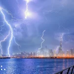Rare storm strikes Dubai, lightning hits near Burj Khalifa as floods follow