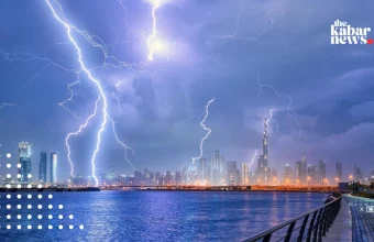 Rare storm strikes Dubai, lightning hits near Burj Khalifa as floods follow