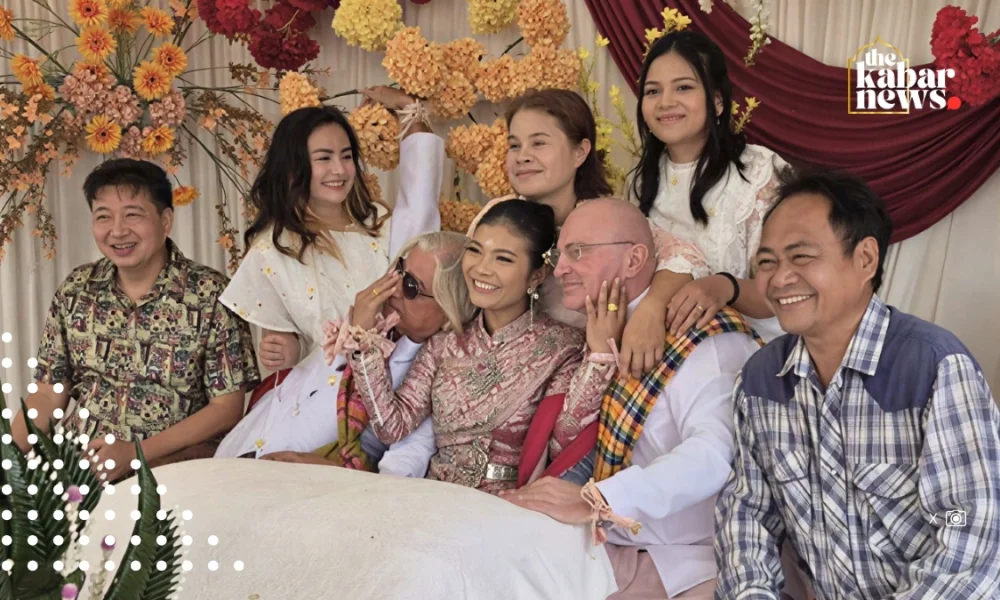 Thai woman marries two Austrian men in single wedding ceremony
