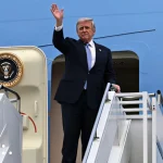Trump delegation discards all China-issued items before boarding Air Force One
