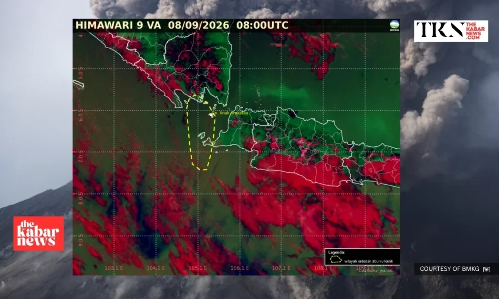 Anak Krakatau ash moves southwest across Sunda Strait | The Kabar News