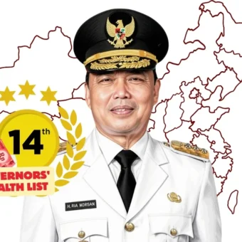 Ria Norsan ranks 14th in governors’ wealth list | The Kabar News