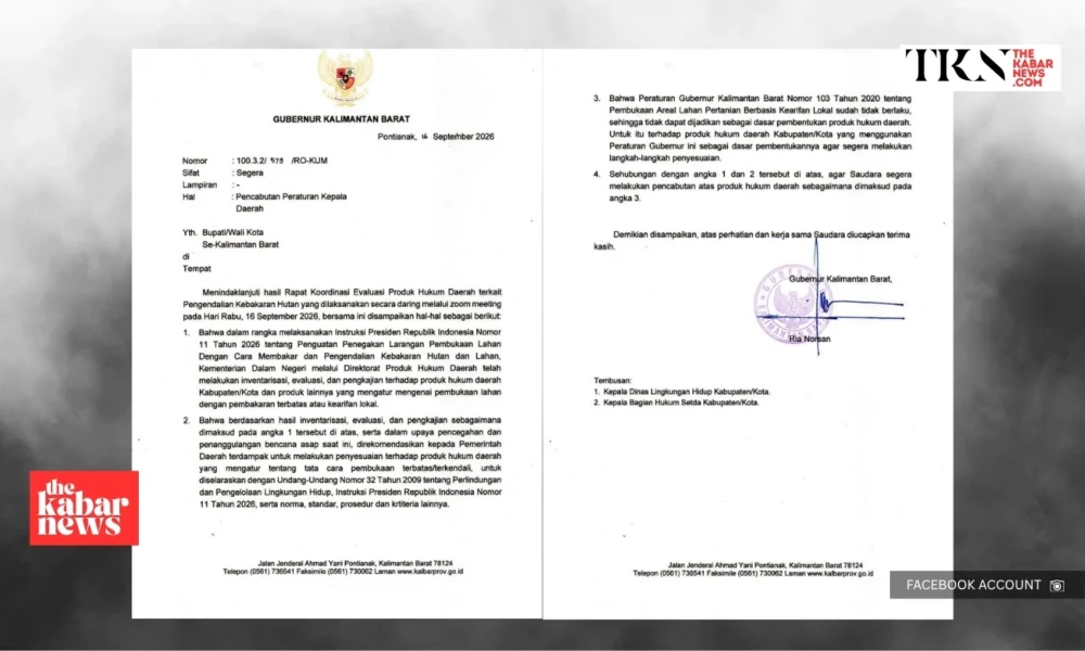 West Kalimantan governor asks districts to revoke burning rules | The Kabar News